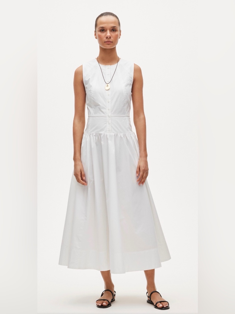 J.Crew Button-Front Cotton Poplin Dress Tall 8 NWT